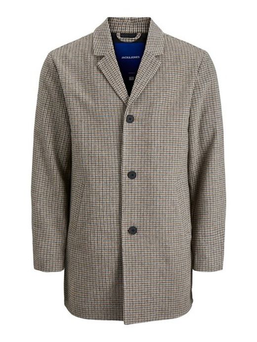 Abrigo 3/4 con cuadro pequeño Jack & Jones Brown