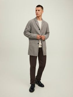 Abrigo 3/4 con cuadro pequeño Jack & Jones Brown