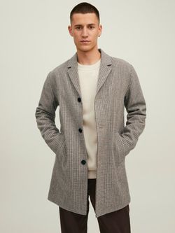 Abrigo 3/4 con cuadro pequeño Jack & Jones Brown