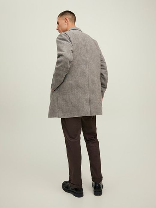 Abrigo 3/4 con cuadro pequeño Jack & Jones Brown