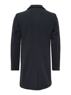 Abrigo 3/4 con cuadro pequeño Only & Sons Blue