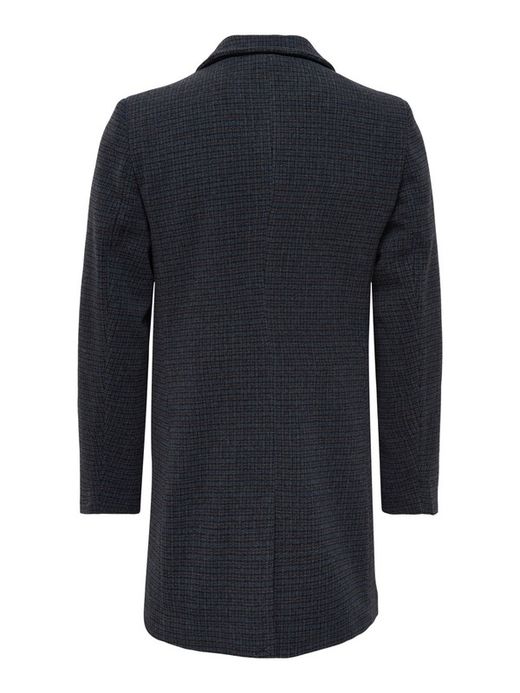 Abrigo 3/4 con cuadro pequeño Only & Sons Blue