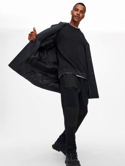 Abrigo 3/4 con cuadro pequeño Only & Sons Blue