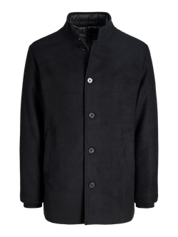 Abrigo 3/4 con detalle chaleco alcochado Jack & Jones Black