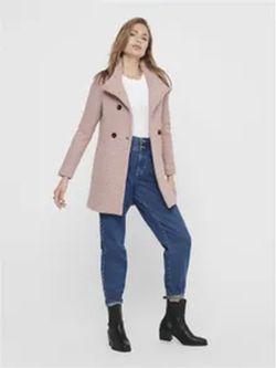 Abrigo 3/4 cruzado jaspeado Only Burlwood