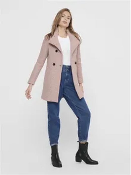 Abrigo 3/4 cruzado jaspeado Only Burlwood