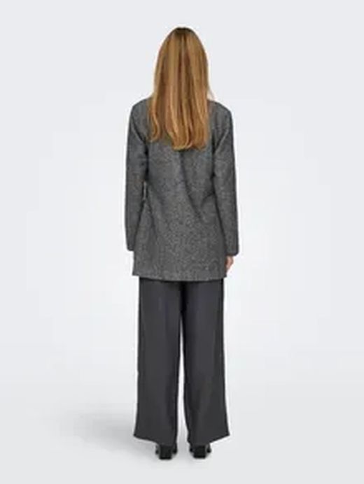 Abrigo 3/4 cruzado jaspeado Only Dark Grey Mela