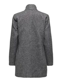 Abrigo 3/4 cruzado jaspeado Only Dark Grey Mela