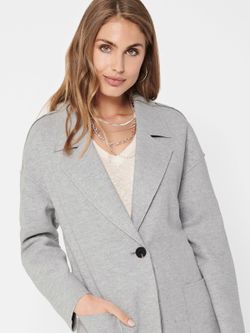 Abrigo 3/4 fino con bolsillos Only Medium Grey
