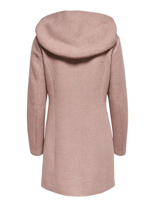 Abrigo jaspeado con capucha Only Mocha Mousse