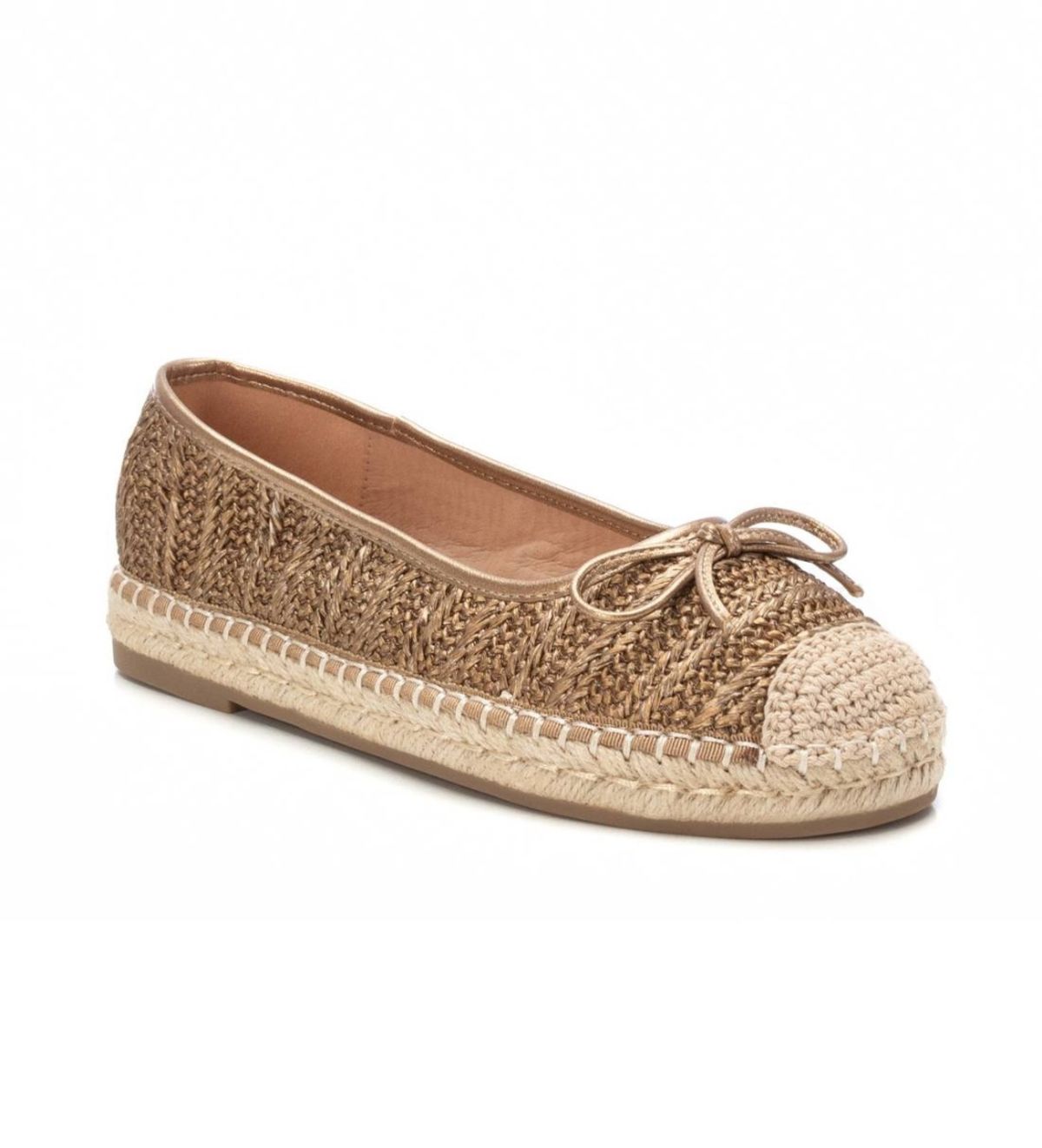 Alpargata plana metalizada Xti Bronce 35