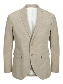 Americana 2 botones ajustada lino Jack & Jones Beige