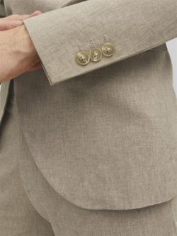 Americana 2 botones ajustada lino Jack & Jones Beige