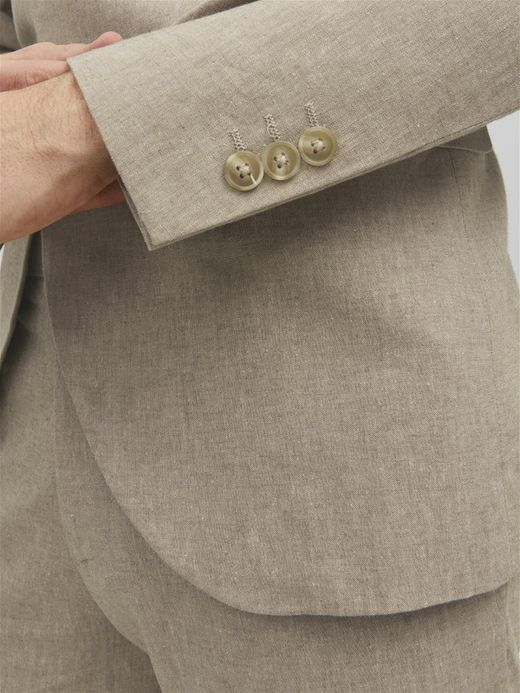 Americana 2 botones ajustada lino Jack & Jones Beige