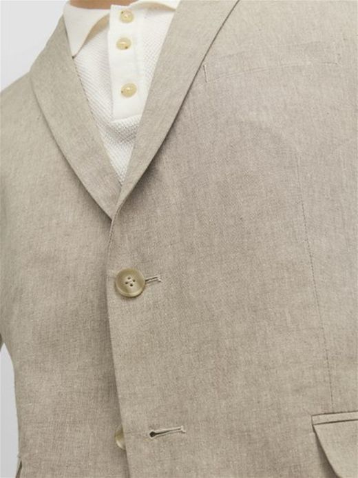 Americana 2 botones ajustada lino Jack & Jones Beige