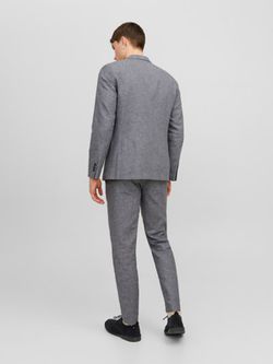 Americana 2 botones ajustada lino Jack & Jones Light Grey Mela