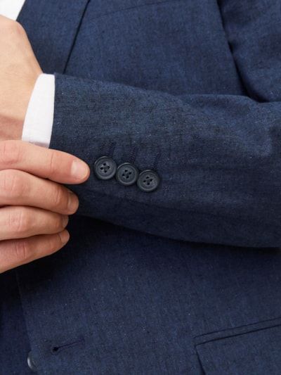 Americana 2 botones ajustada lino Jack & Jones Dark Navy