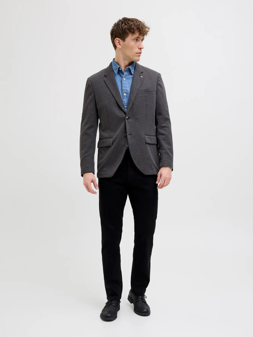 Americana con cuadro pequeño bicolor Jack & Jones Dark Grey