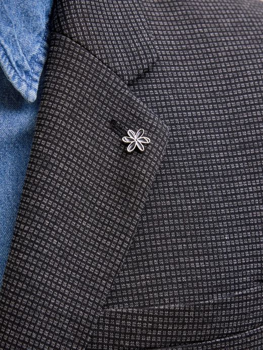 Americana con cuadro pequeño bicolor Jack & Jones Dark Grey