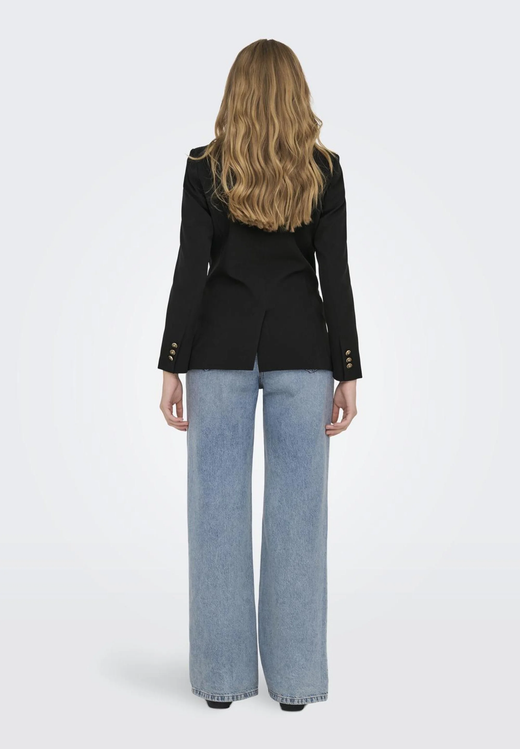 Americana cruzada botones escudo bicolor Only Black