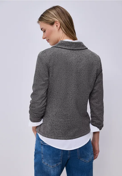 Americana de 2 botones con espiga Street One Shadow Blue