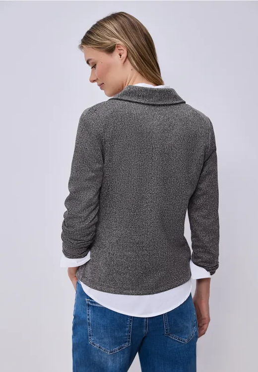 Americana de 2 botones con espiga Street One Shadow Blue