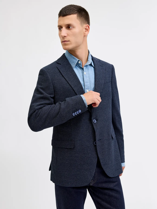 Americana de 2 botones con muestra pequeña Jack & Jones Dark Navy