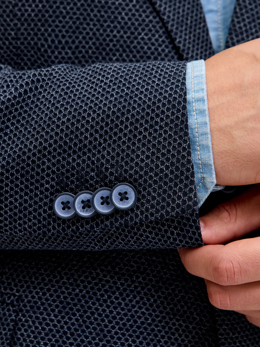 Americana de 2 botones con muestra pequeña Jack & Jones Dark Navy