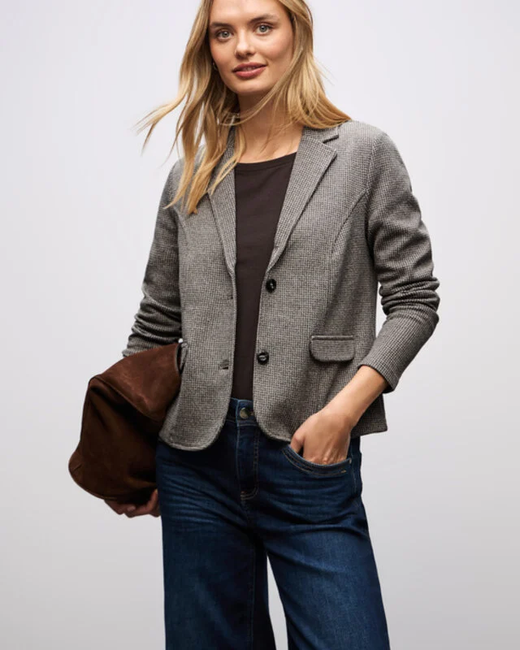 Americana de 2 botones pata de gallo Street One Brown