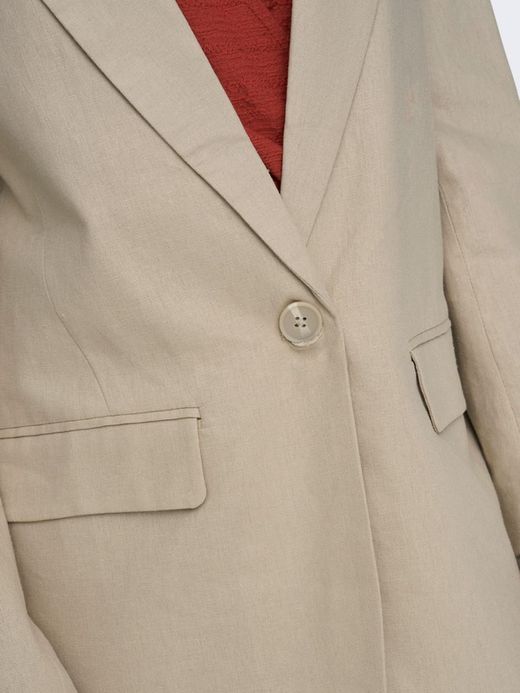 Americana de lino oversize Only Tan