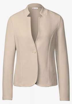 Americana de punto granulado de cuello redondo Street One Beige