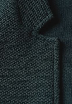 Americana de punto granulado de cuello redondo Street One Hunter Green