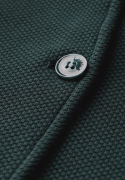 Americana de punto granulado de cuello redondo Street One Hunter Green