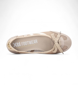 Bailarina con rejilla Xti Beige
