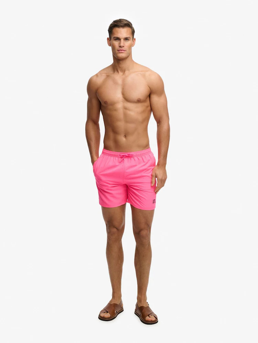 Bañador básico corto Superdry Fluro Pink Grit