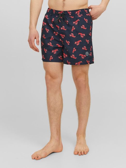 Bañador con dibujos cangrejos Jack & Jones Navy