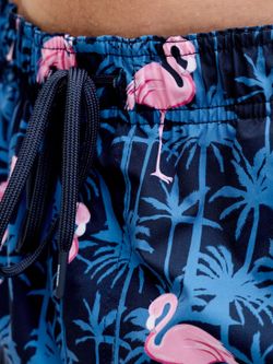 Bañador con estampado cisnes & palmeras Jack & Jones Navy Blazer
