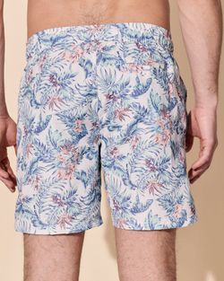 Tropical Leaves Print Badeanzug Blend Of America Off White