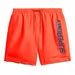 Bañador con letras branding engomadas Superdry Coral