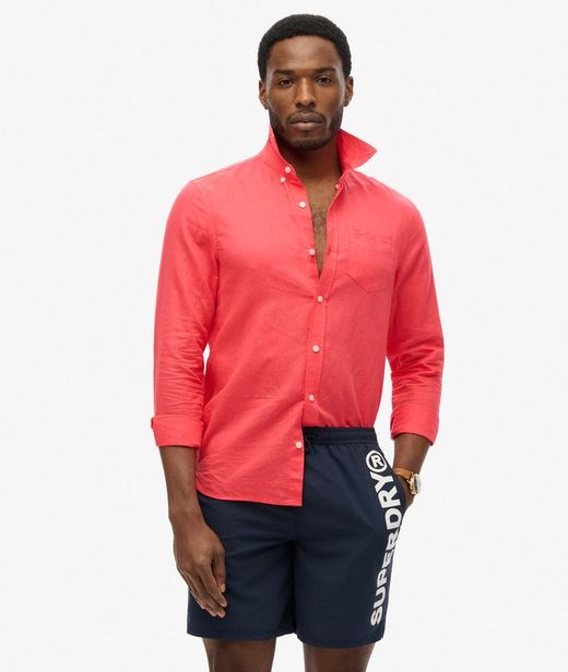 Bañador con letras branding engomadas Superdry Nautical Blue