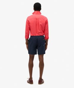 Bañador con letras branding engomadas Superdry Nautical Blue