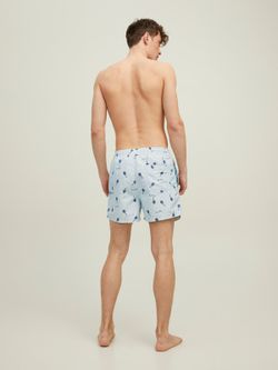 Bañador con rayas y dibujo raquetas tennis Jack & Jones Cashmere Blue