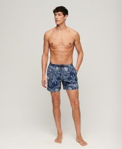 Bañador corto con estampado floral monocolor Superdry Blue