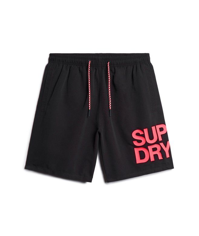 Bañador corto con letras branding contrastadas Superdry Black 4XL