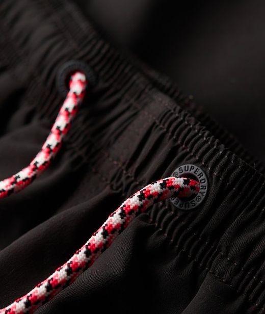 Bañador corto con letras branding contrastadas Superdry Black