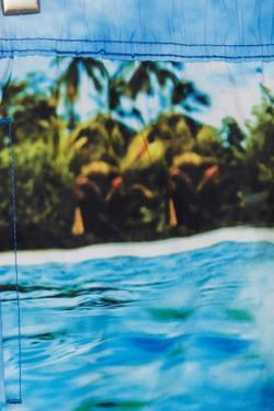 Mischung von Amerika Dark Navy Beach Fotografie drucken Badeanzug