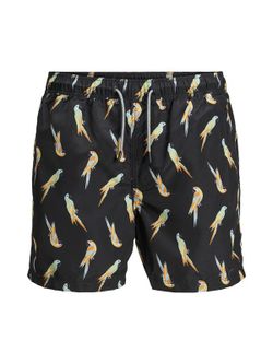 Bañador estampado papagayos multicolor Jack & Jones Black