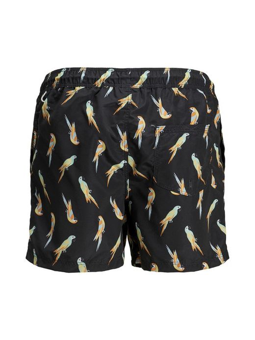 Bañador estampado papagayos multicolor Jack & Jones Black