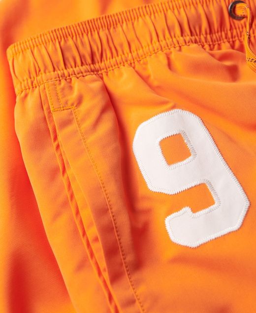 Bañador liso con número 9 Superdry Orange