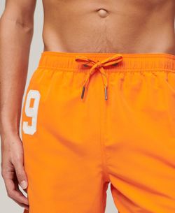 Bañador liso con número 9 Superdry Orange